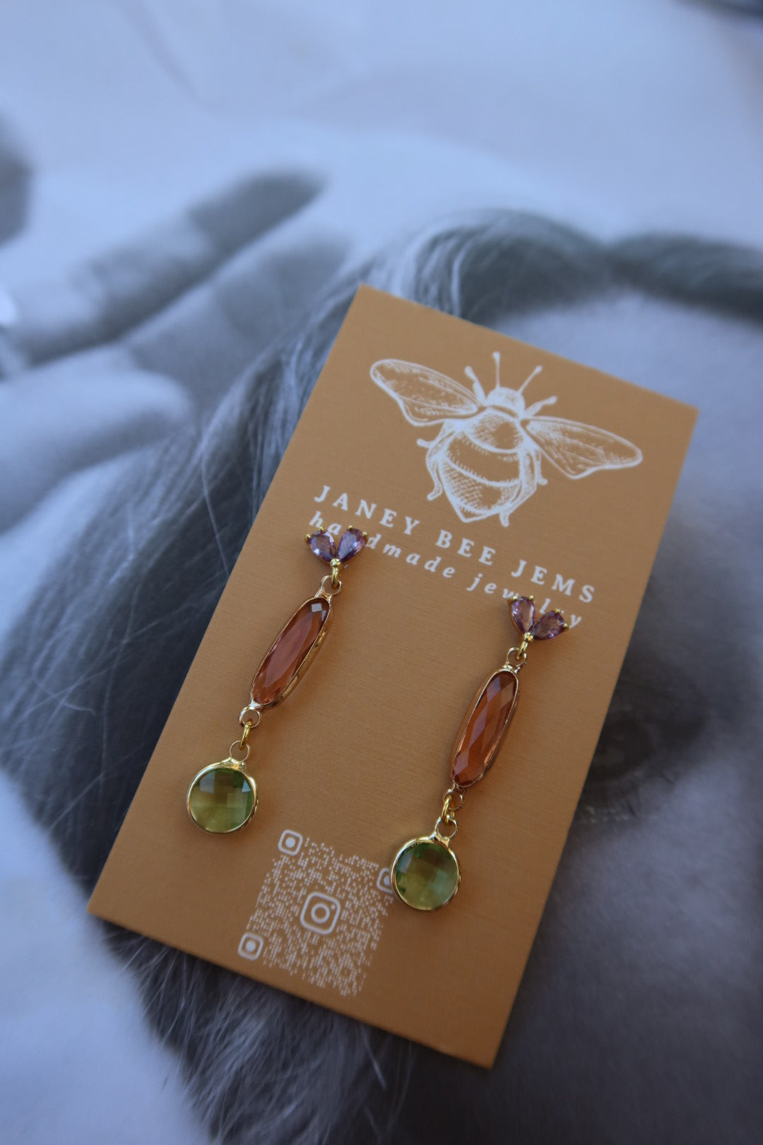 COLORFUL GEM DANGLES