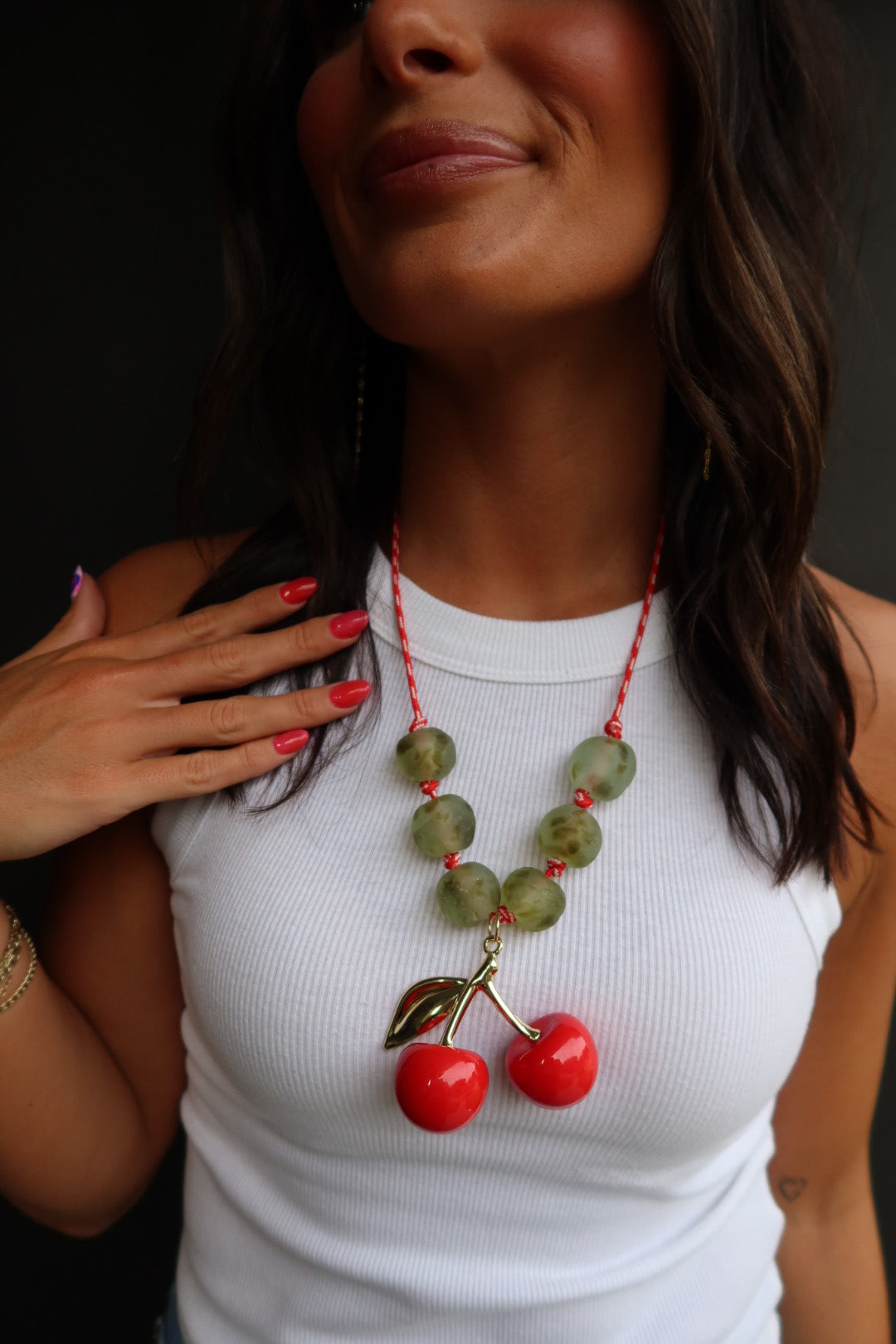 CHERRY BOMB (GREEN ON CORD)