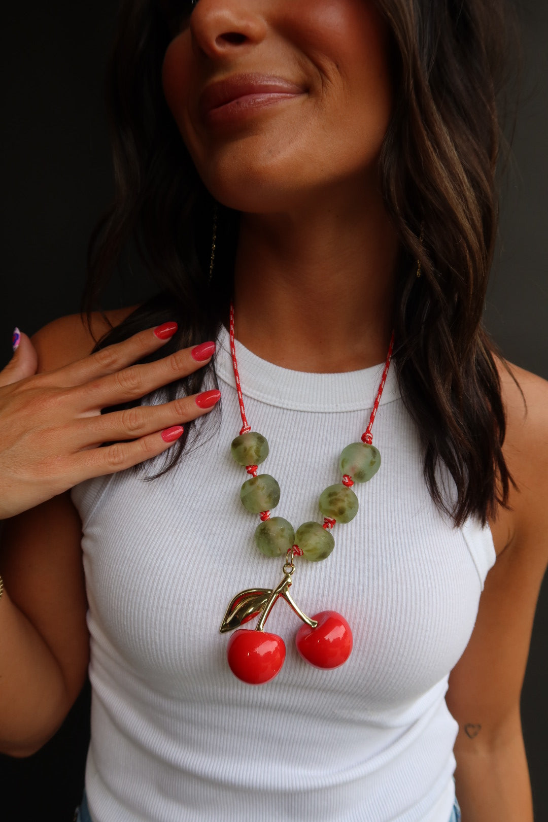 CHERRY BOMB (GREEN ON CORD)