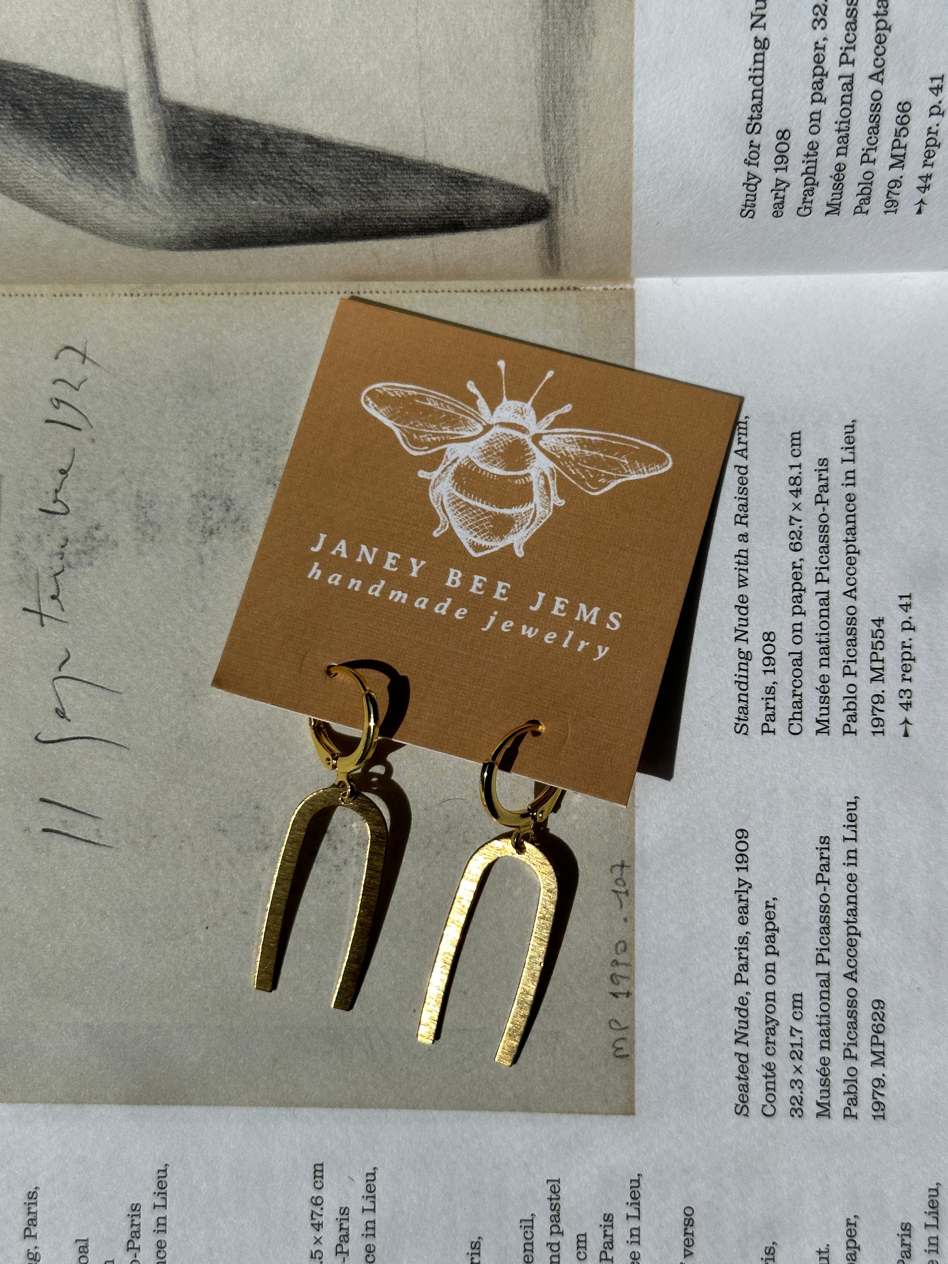 GOLD ARCH DANGLES