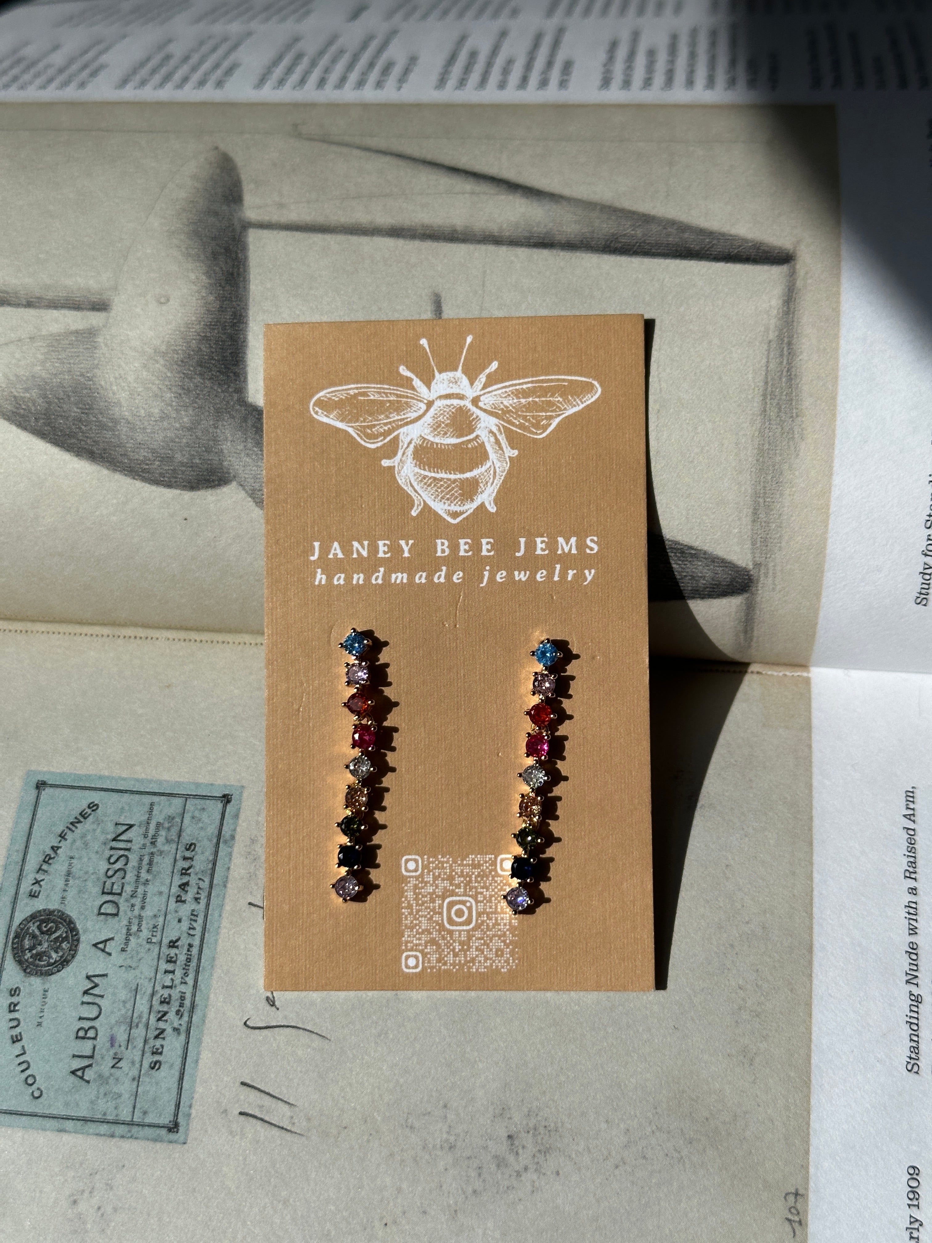 RAINBOW JEWEL DANGLES