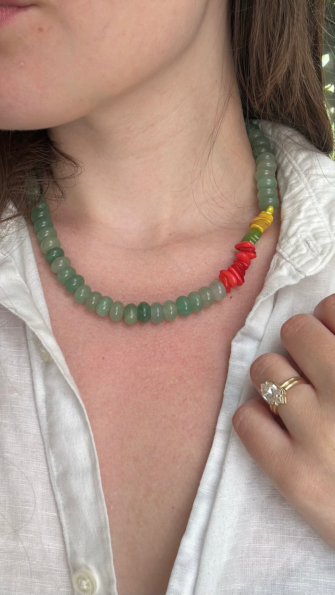 JADE BEADED NECKLACE
