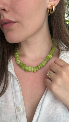 MATCHA BEADED NECKLACE