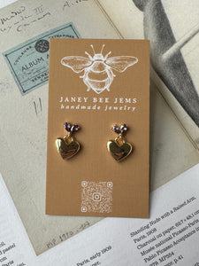 VIOLET HEART EARRINGS