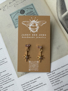 BLUSH STAR DANGLES