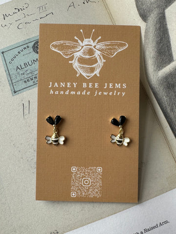 ONYX BEE EARRINGS