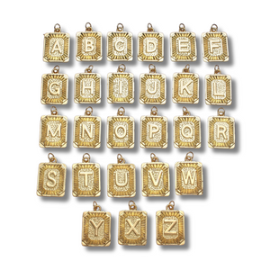 SQUARE LETTER CHARMS