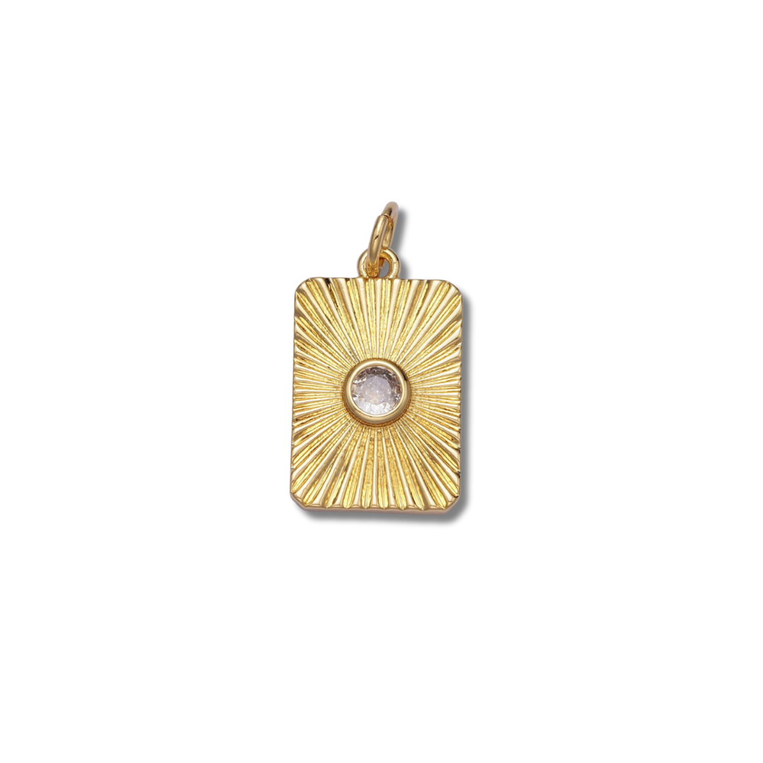 GOLD RECTANGLE CHARM