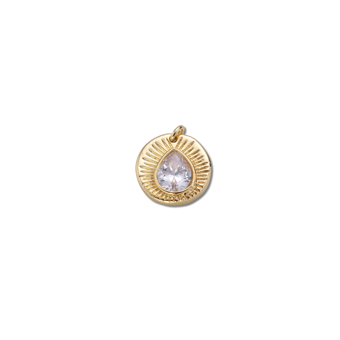 LOTUS TEARDROP CHARM