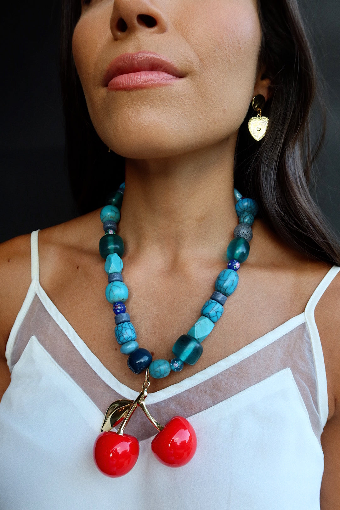 CHERRY BOMB (BLUE BEADS)