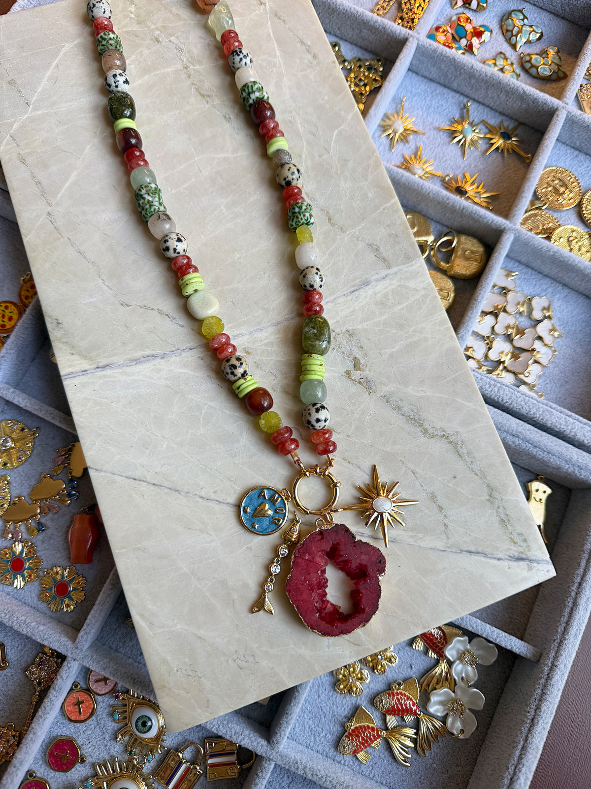 BROOKE BEADED CHARM HOLDER